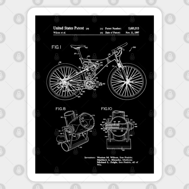 Mountain Bike Patent Inventors White Sticker by Luve